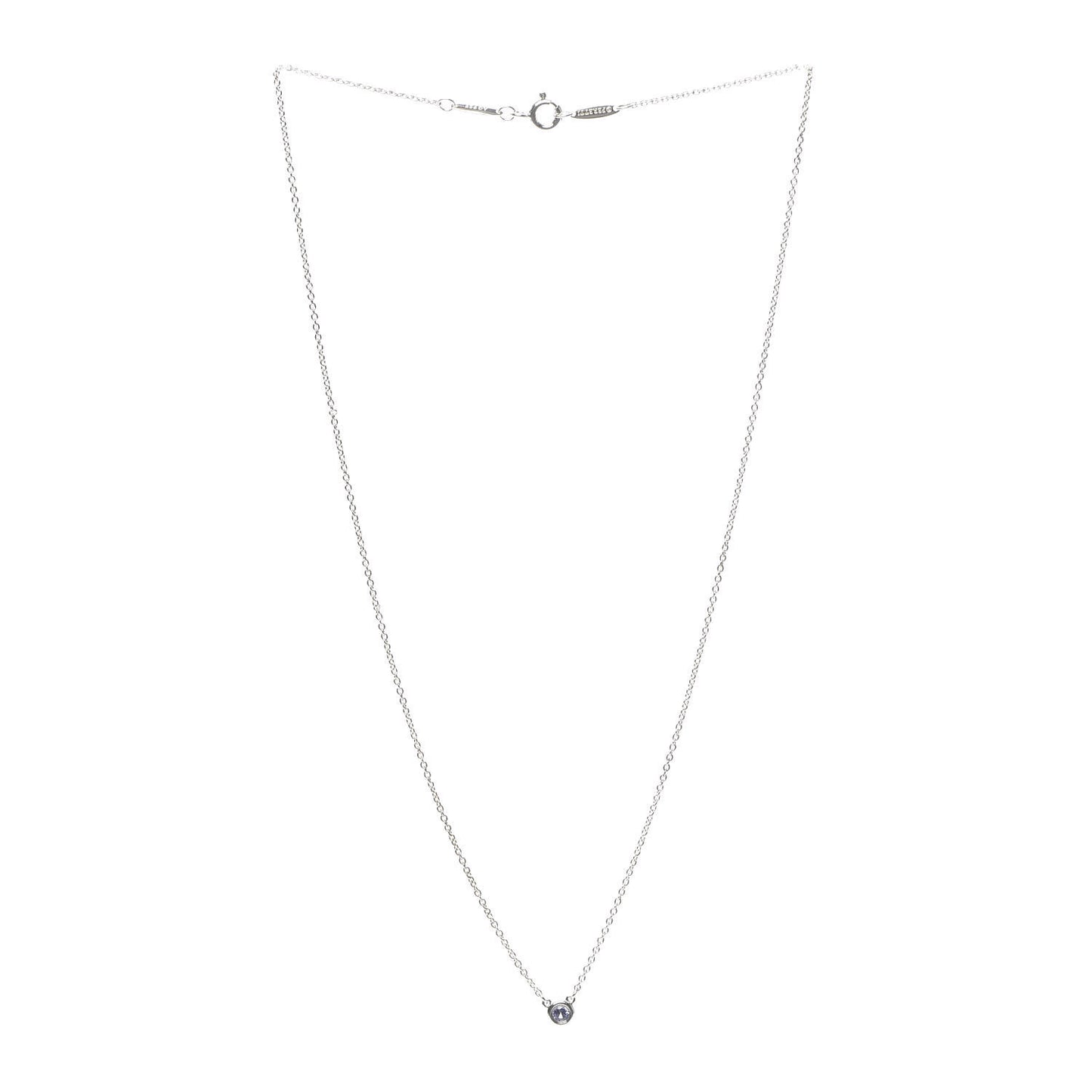 Sterling Silver Tanzanite .07ct Elsa Peretti Color By The Yard Necklace