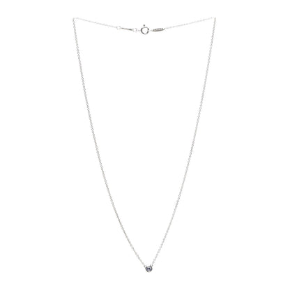 Tiffany Sterling Silver Tanzanite .07ct Elsa Peretti Color By The Yard Necklace 3 of 7