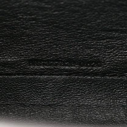 Saint Laurent Grain De Poudre Matelasse Chevron Monogram Chain Wallet Black 7 of 10