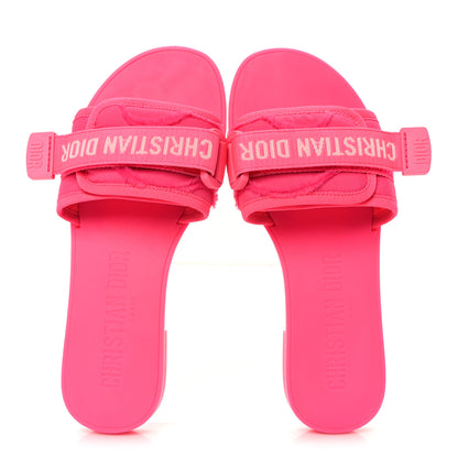 Christian Dior Technical Stretch Fabric Camouflage Dio(r)evolution Slide Sandals 37 Fuchsia Fluo 2 of 10