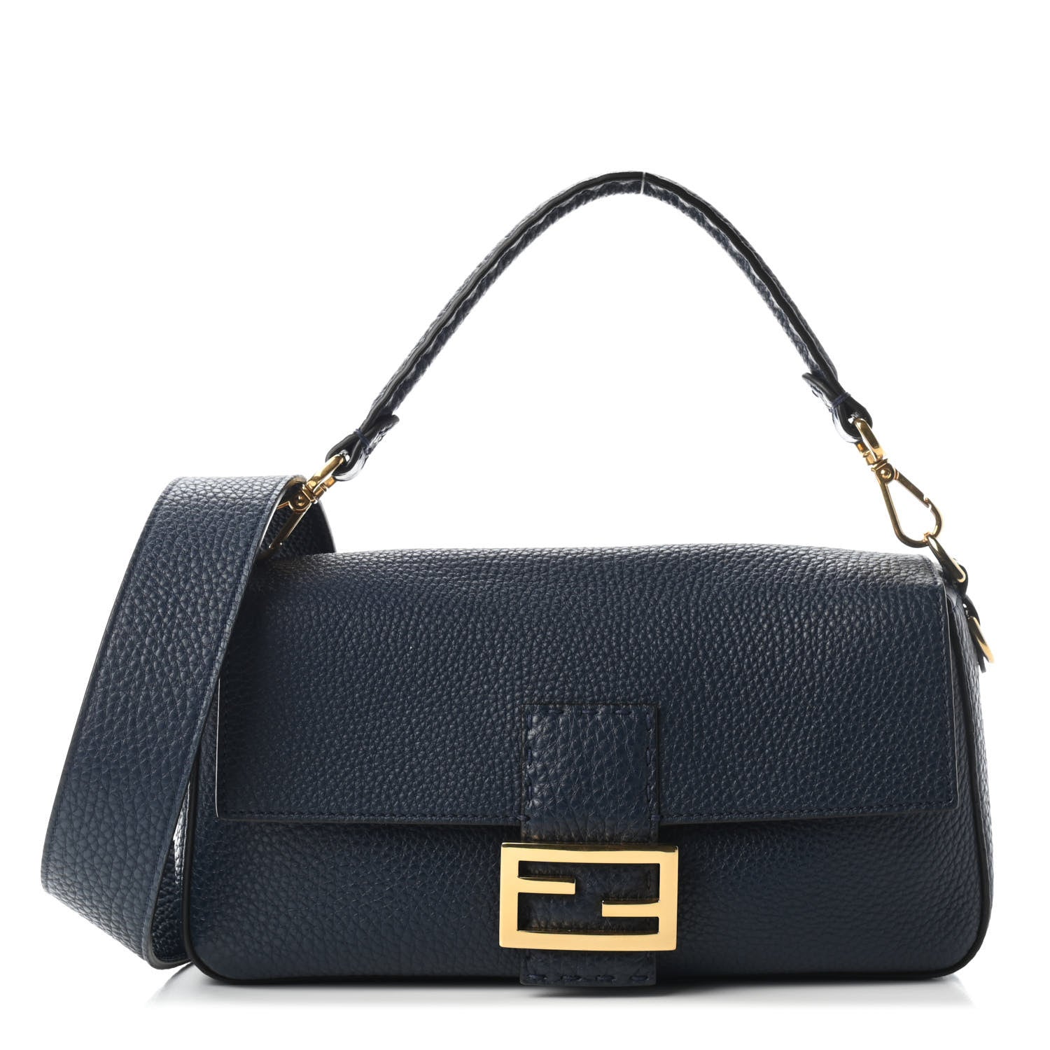 Fendi Cuoio Romano Selleria Baguette Dark Blue 1 of 9