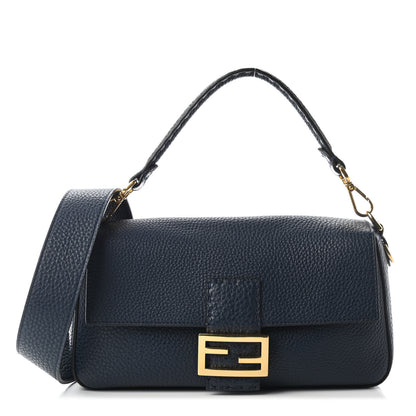 Fendi Cuoio Romano Selleria Baguette Dark Blue 1 of 9