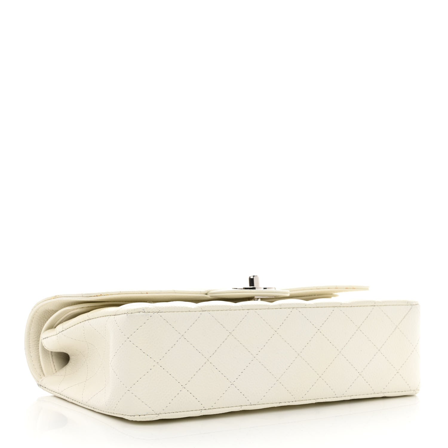 Chanel Caviar Quilted Medium Double Flap White 4 of 17
