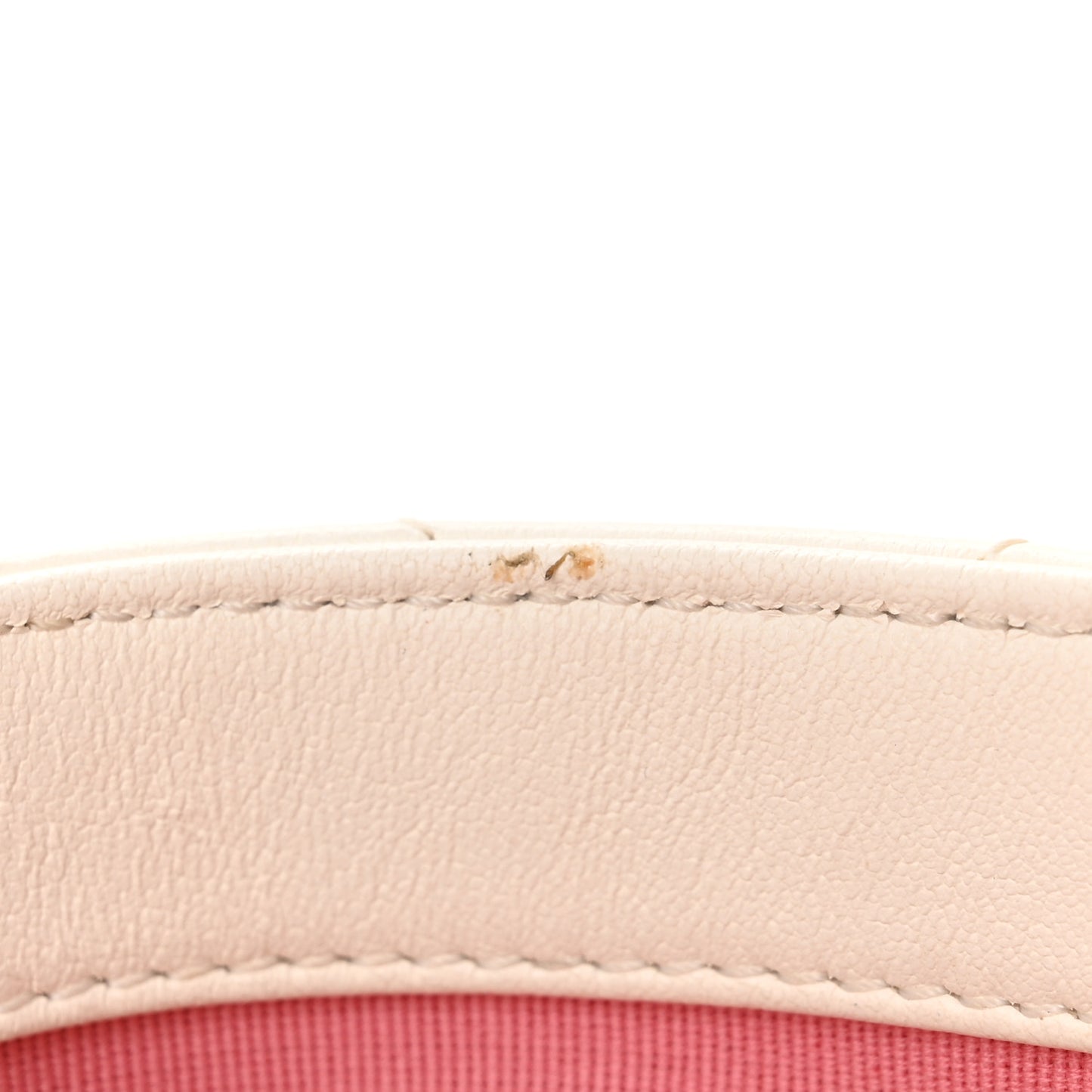 Lambskin Quilted Logo Mini Flap With Handle White