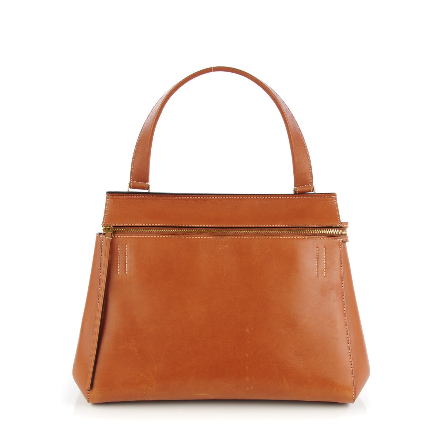 Celine Natural Calfskin Medium Edge Shoulder Bag Tan 1 of 7