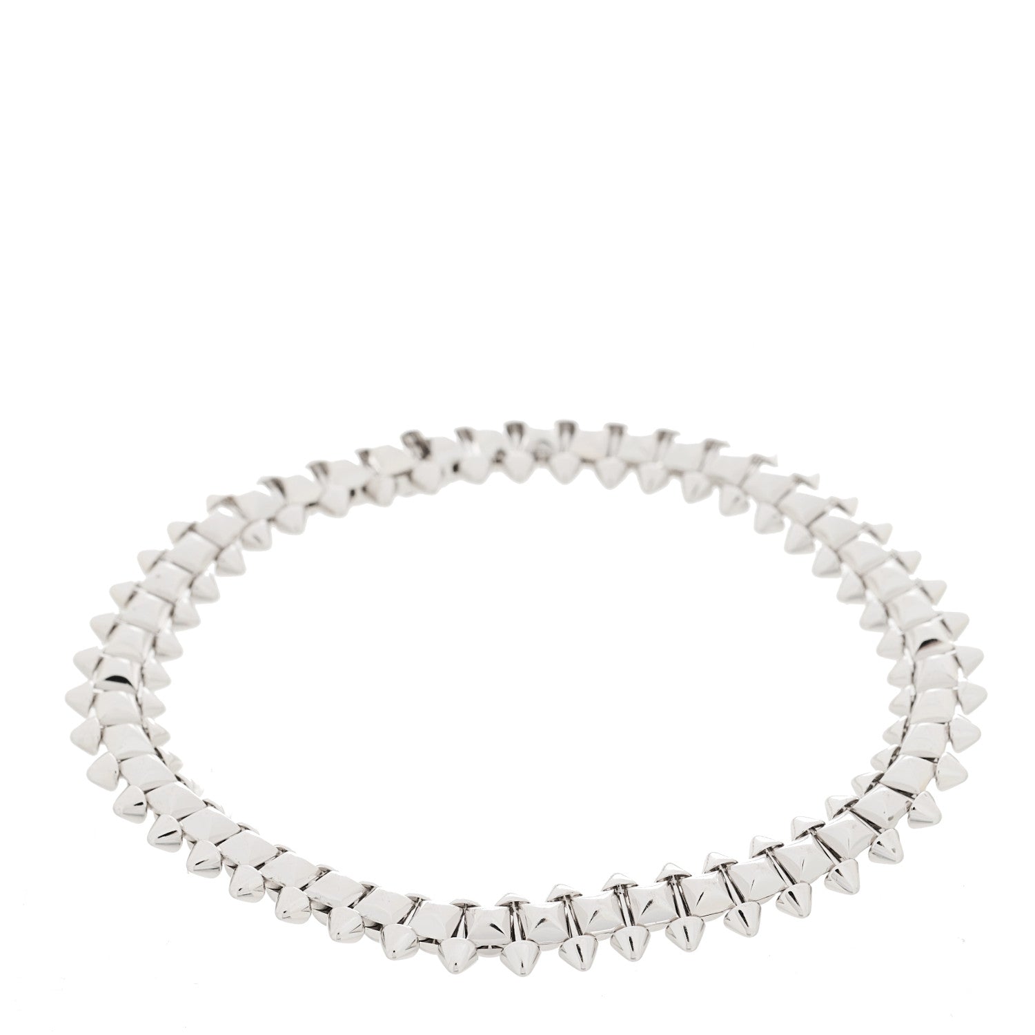 Cartier 18K White Gold Medium Clash De Cartier Flexible Bracelet 17 1 of 3