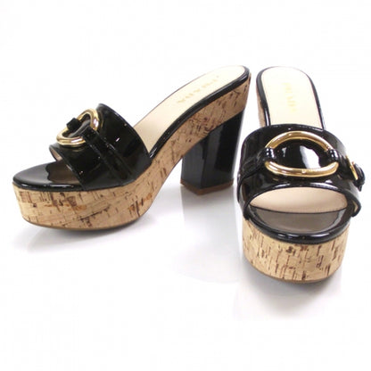 Prada Vernice Cork Platform Heels 37 1 of 8