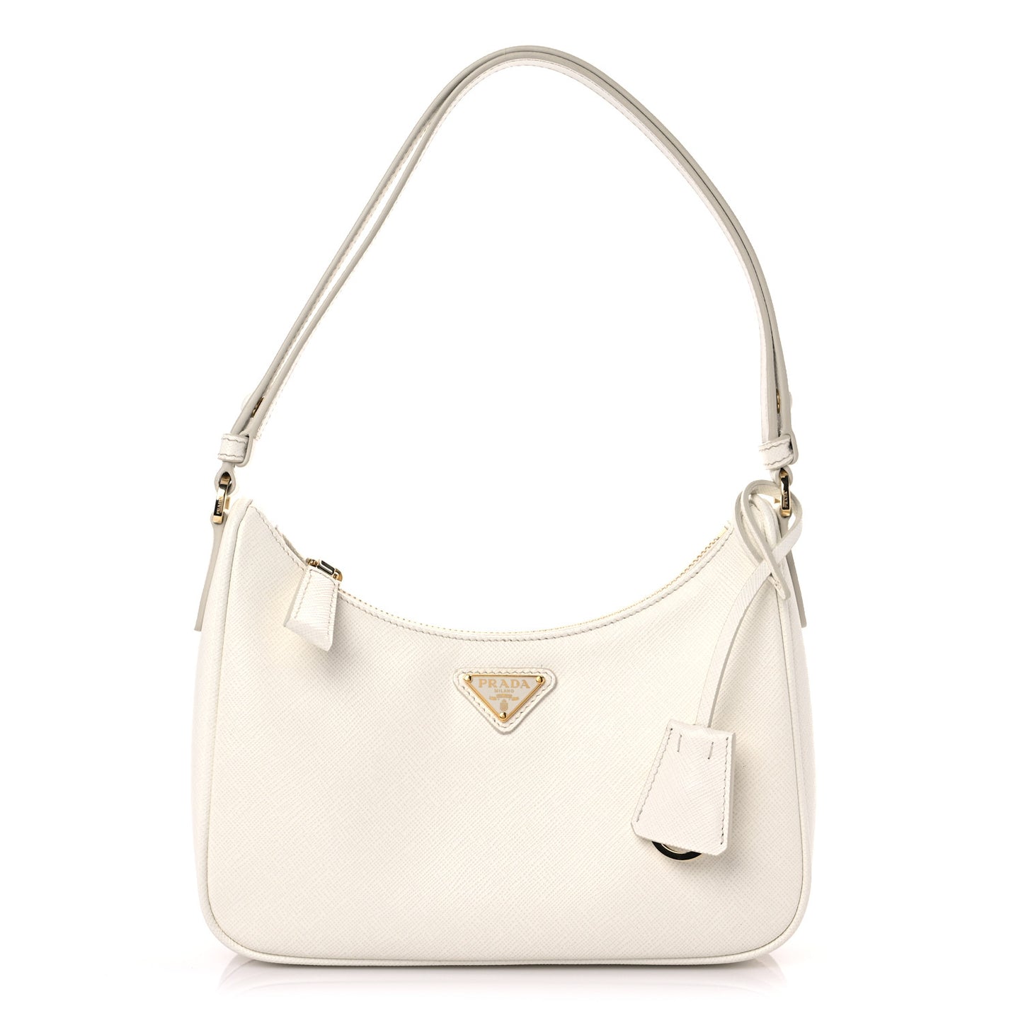 Saffiano Lux Mini Re-Edition Shoulder Bag White