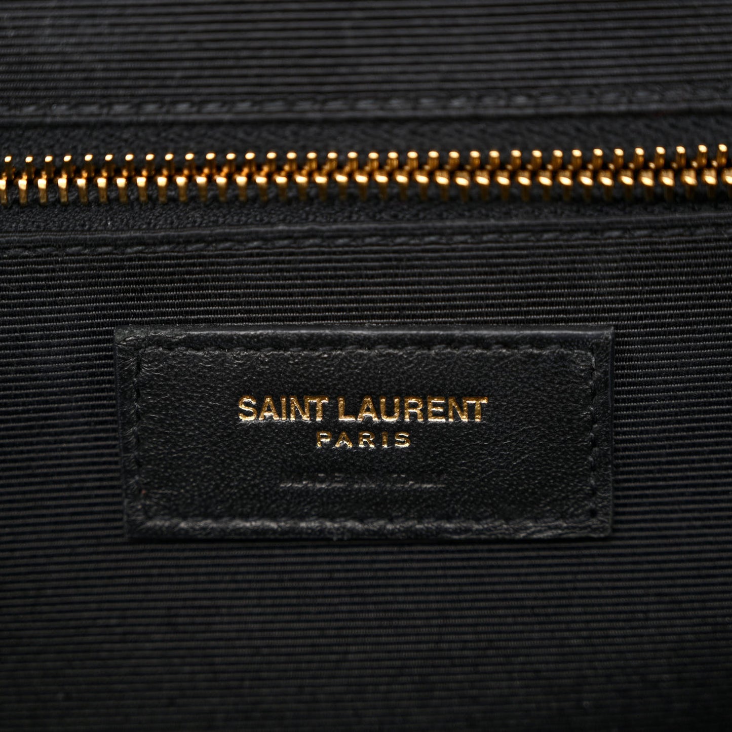 Grain De Poudre Textured Mixed Matelasse Large Triquilt Monogram Satchel Black