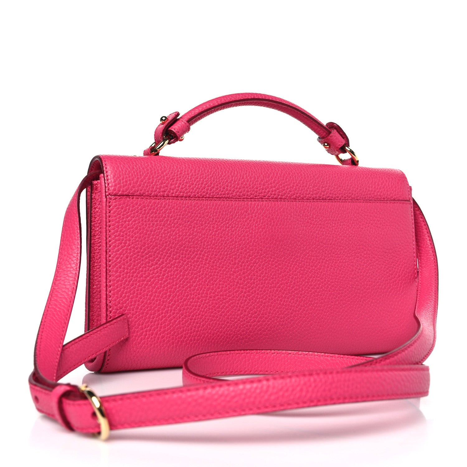 Salvatore Ferragamo Grained Calfskin Ably Shoulder Bag Pink 3 of 8
