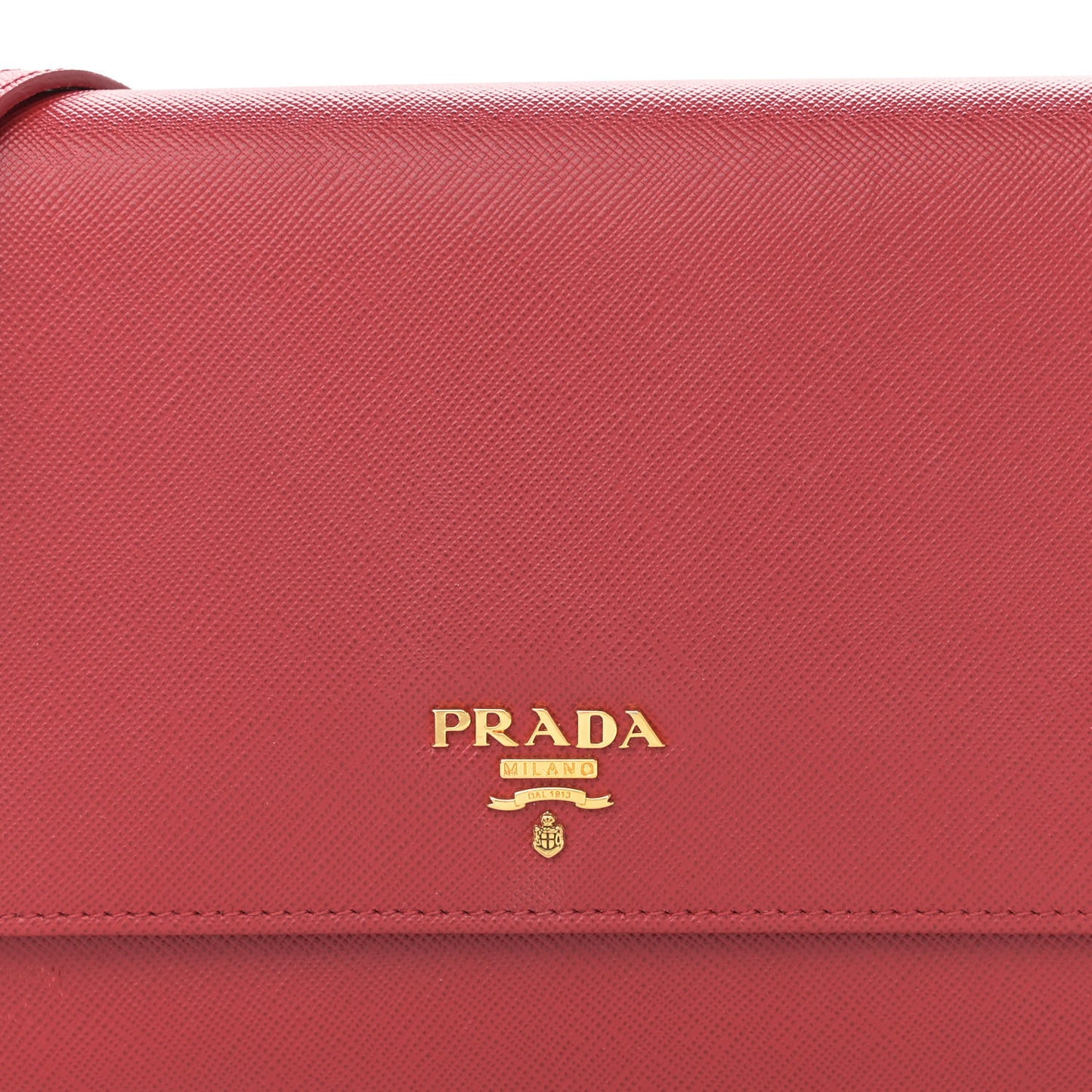 Saffiano Metal Flap Wallet With Strap Fuoco