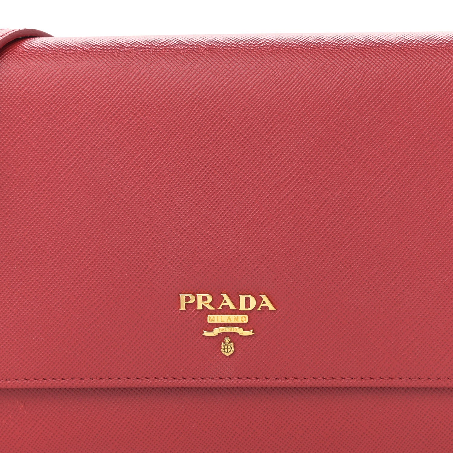Prada Saffiano Metal Flap Wallet With Strap Fuoco 8 of 15