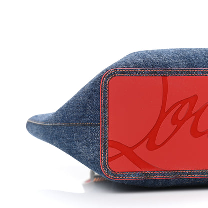 Christian Louboutin Denim Spiked Small Cabarock Shopper Tote 7 of 8