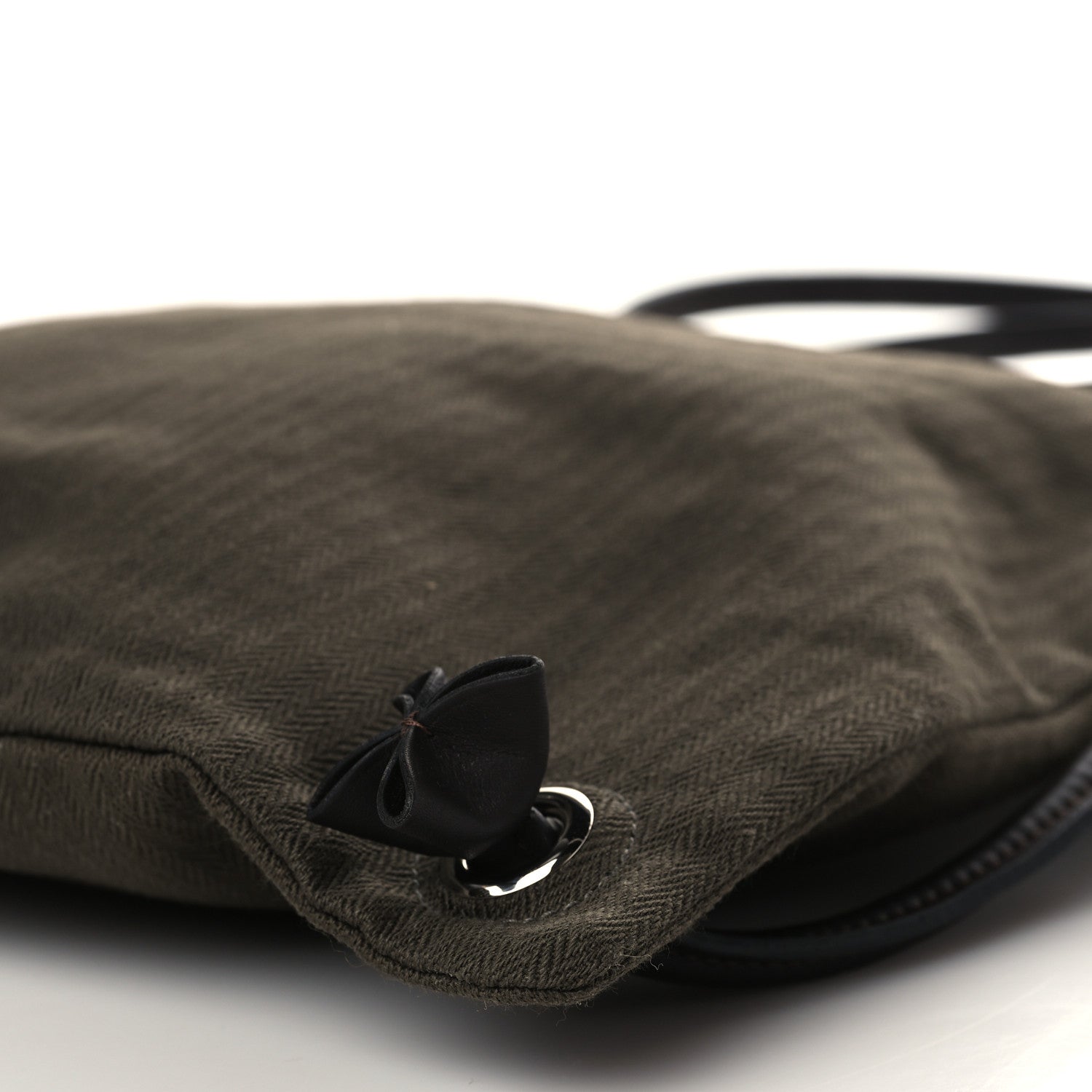 Hermes Herringbone Canvas Swift Maline Bag Kaki Ebene 7 of 7