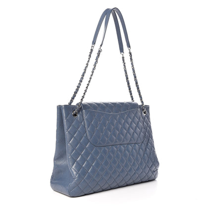 Chanel Caviar Quilted Flap Tote Blue 3 of 11