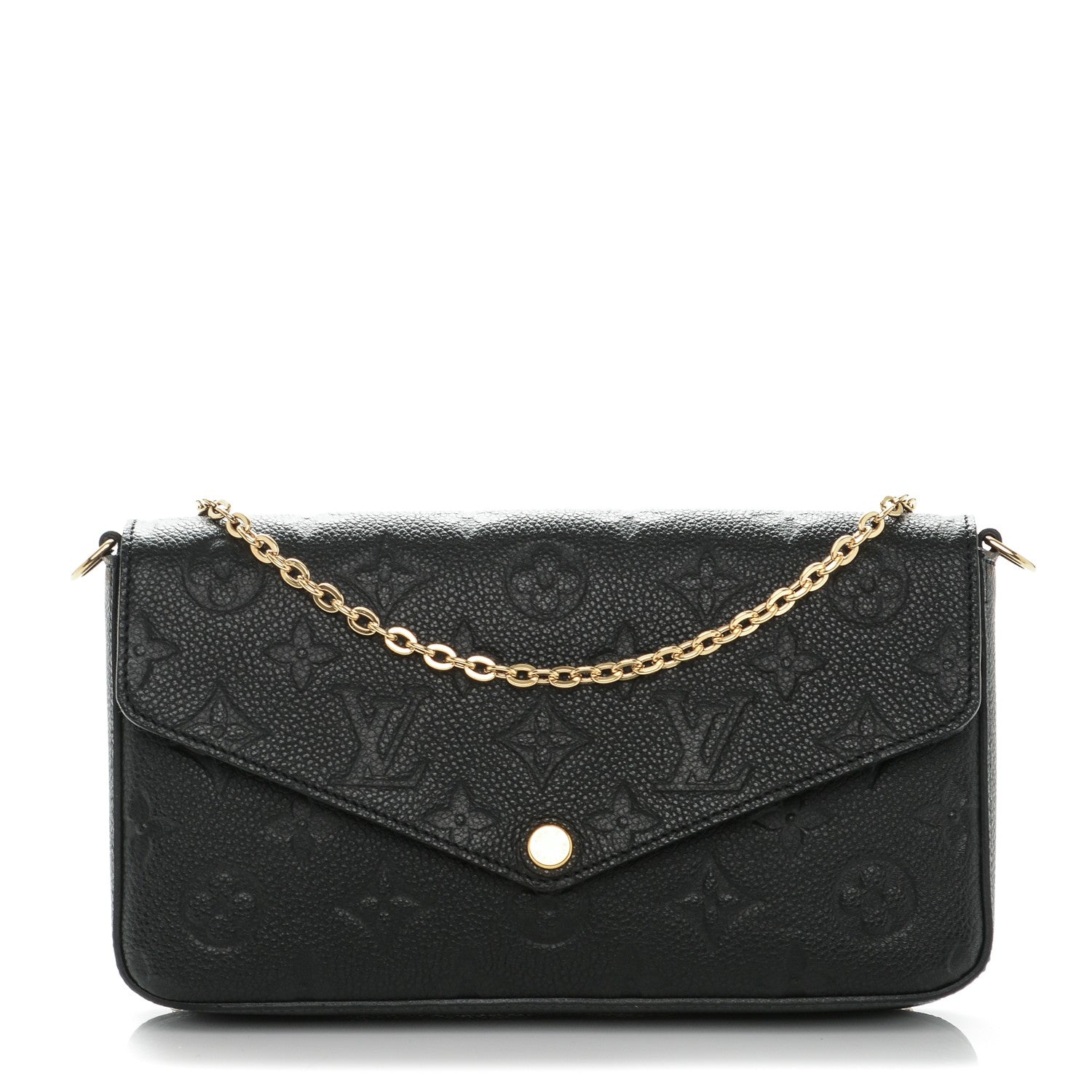 Louis Vuitton Empreinte Pochette Felicie Chain Wallet Black 1 of 8