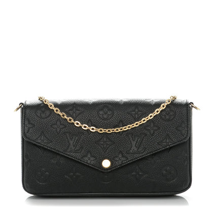 Louis Vuitton Empreinte Pochette Felicie Chain Wallet Black 1 of 8