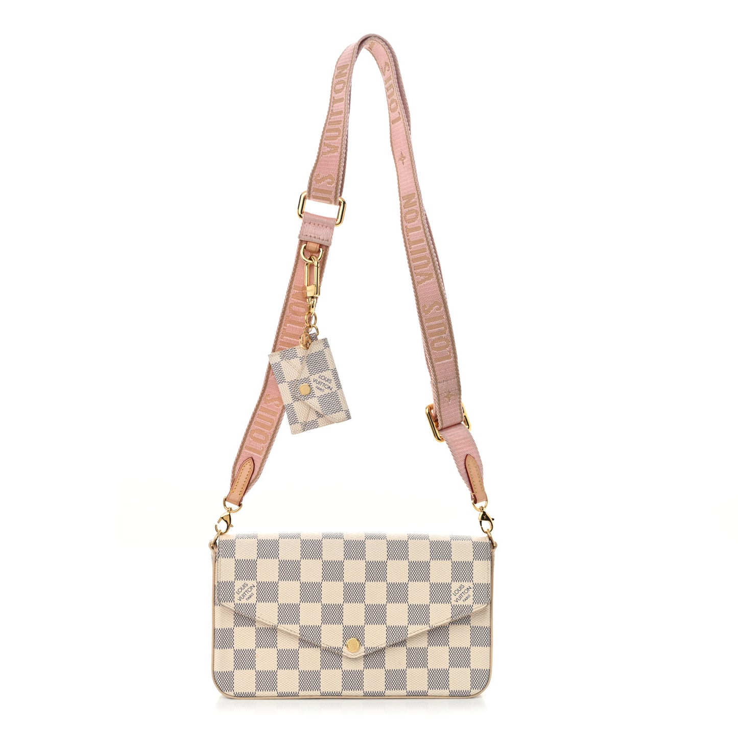 Damier Azur Felicie Strap & Go Rose Ballerine
