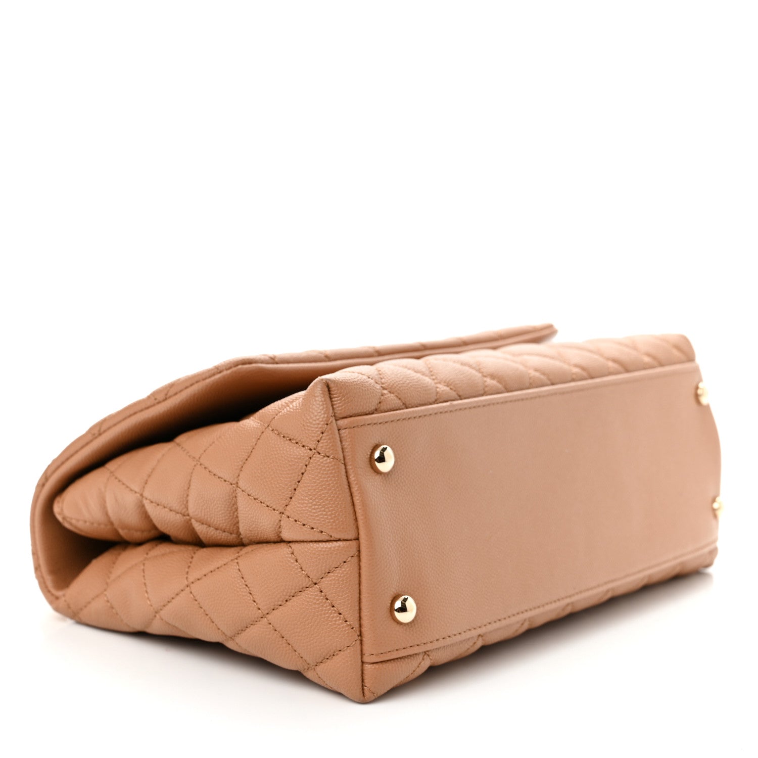 Chanel Caviar Lizard Embossed Quilted Small Coco Handle Flap Brown 4 of 11