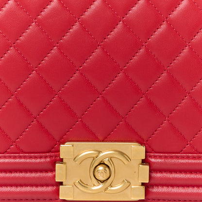 Chanel Lambskin Quilted New Medium Boy Flap Red 8 of 10