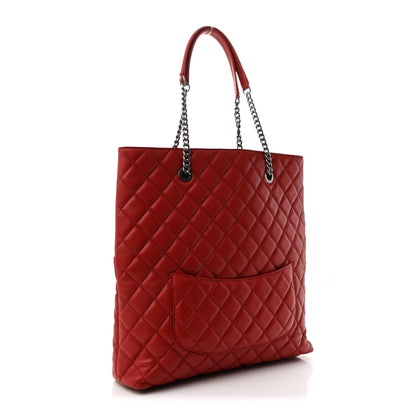 Chanel Lambskin Quilted Urban Delight Tote Red 3 of 12