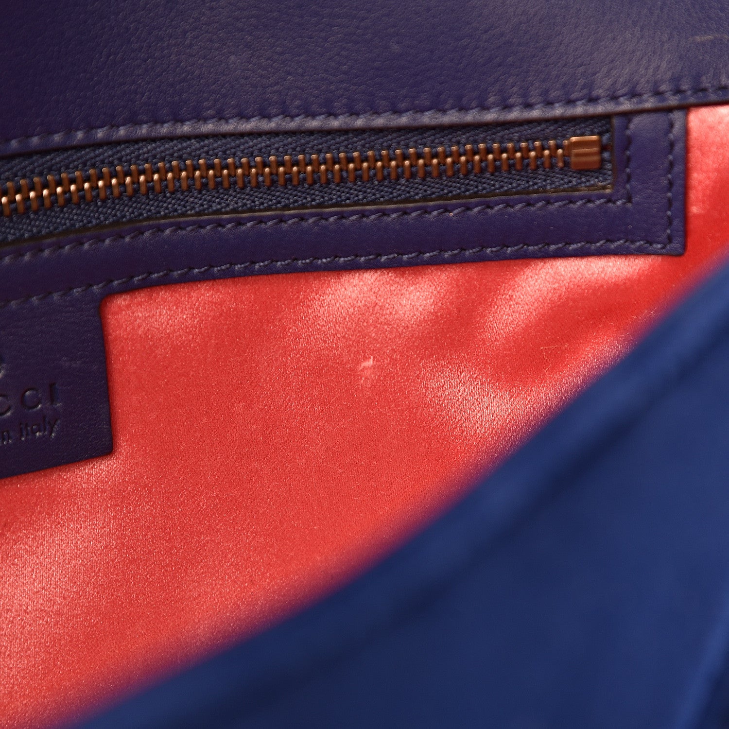 Gucci Velvet Matelasse Small GG Marmont Shoulder Bag Cobalt Blue 8 of 13