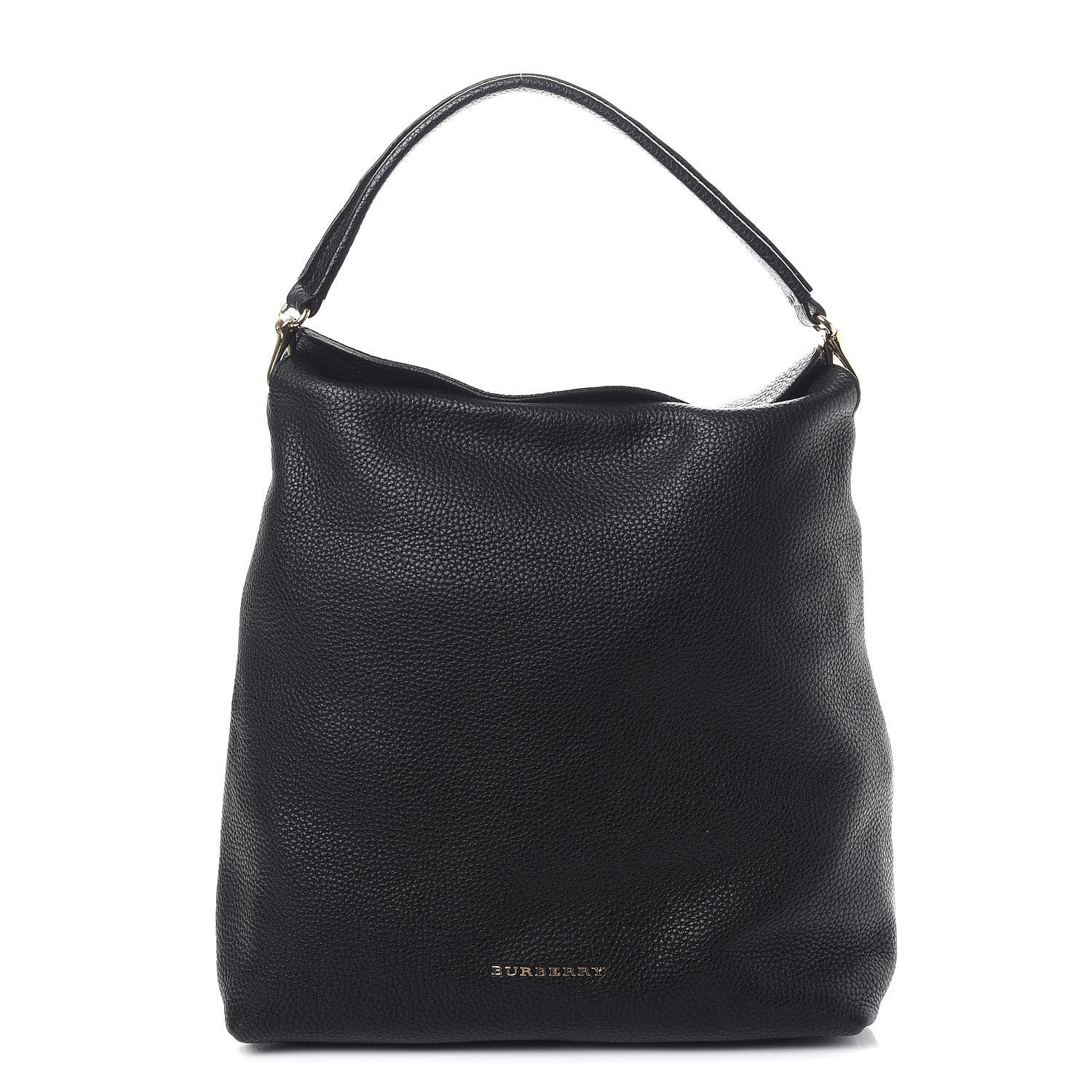 Burberry Grainy Calfskin Medium Cale Hobo Black 1 of 7