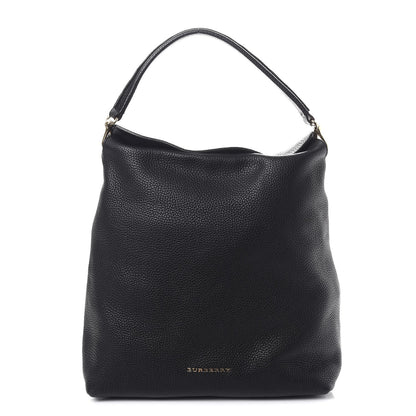 Burberry Grainy Calfskin Medium Cale Hobo Black 1 of 7