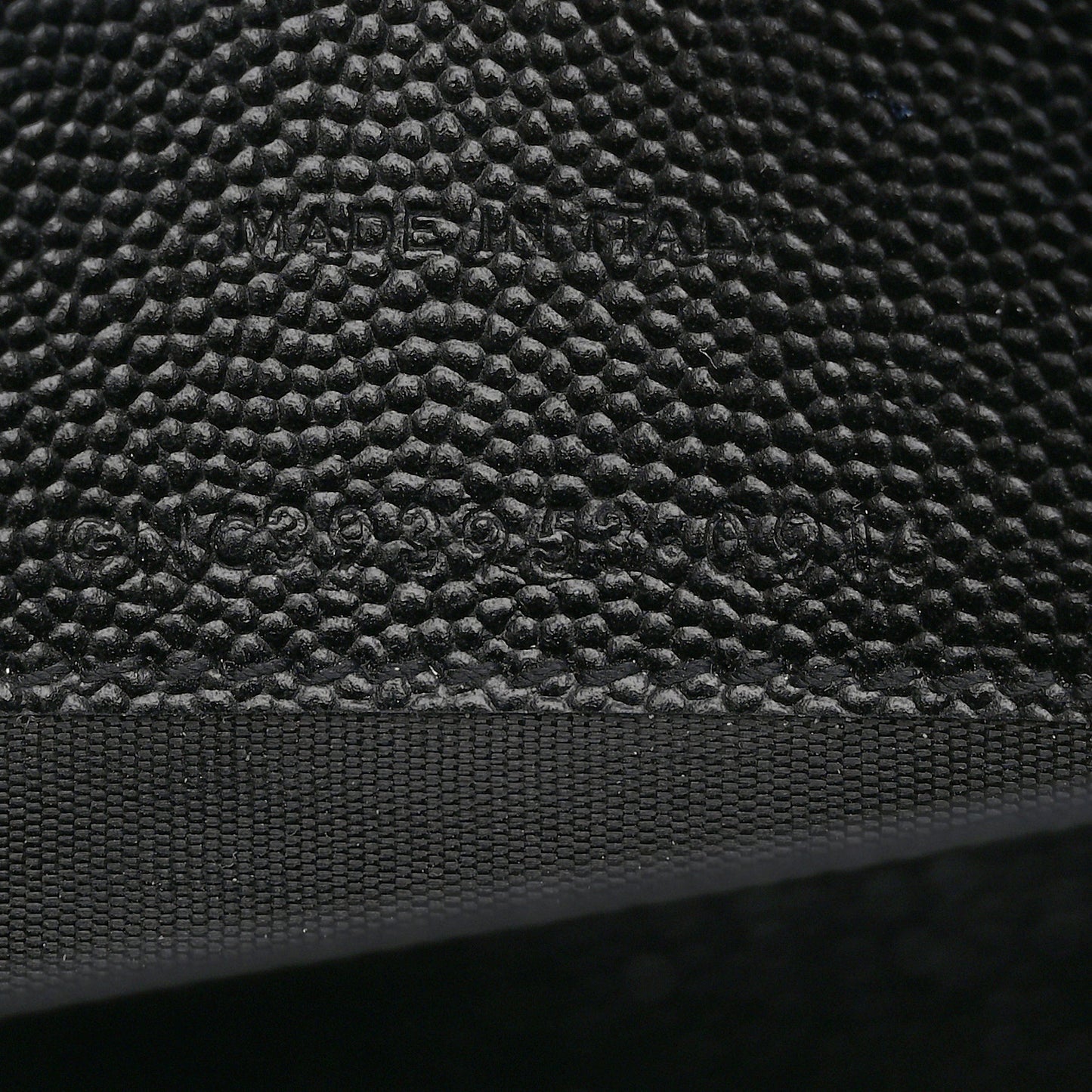 Grain De Poudre Matelasse Chevron Monogram Envelope Chain Wallet Black