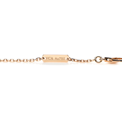 Van Cleef & Arpels 18K Rose Gold Gray Mother of Pearl Vintage Alhambra Pendant Necklace 4 of 6