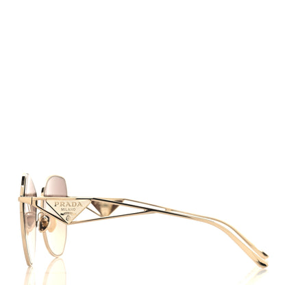 Prada Metal Symbole Triangle Logo Sunglasses SPR57Y Anthracite Gray Cammeo Beige 3 of 8
