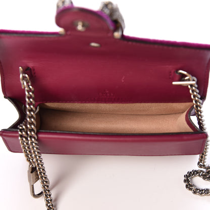 Gucci Velvet Super Mini Dionysus Shoulder Bag Fuchsia Violet Cyclamen 5 of 8