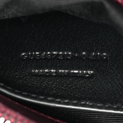 Saint Laurent Sheepskin Matelasse Chevron Monogram Medium College Bag Rouge Legion 7 of 13