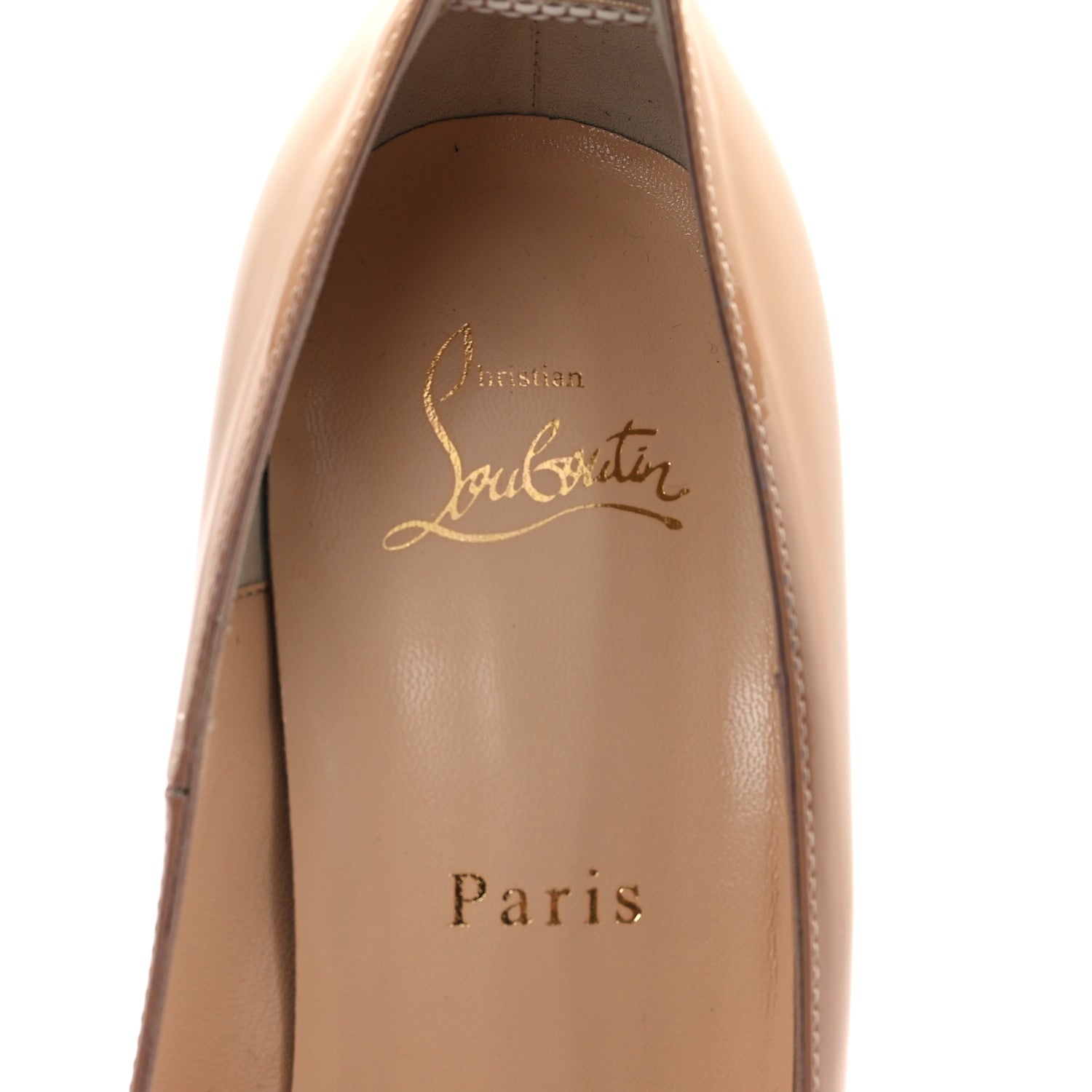 Christian Louboutin Patent Rolando 120 Pumps 39.5 Nude 9 of 11