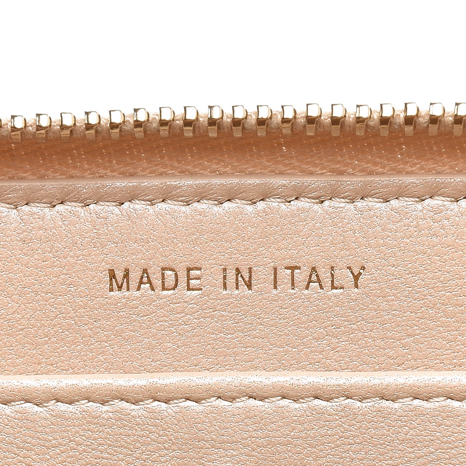 Chanel Lambskin Zip Around Large Gusset Wallet With Pearl Chain Light Beige 7 of 8