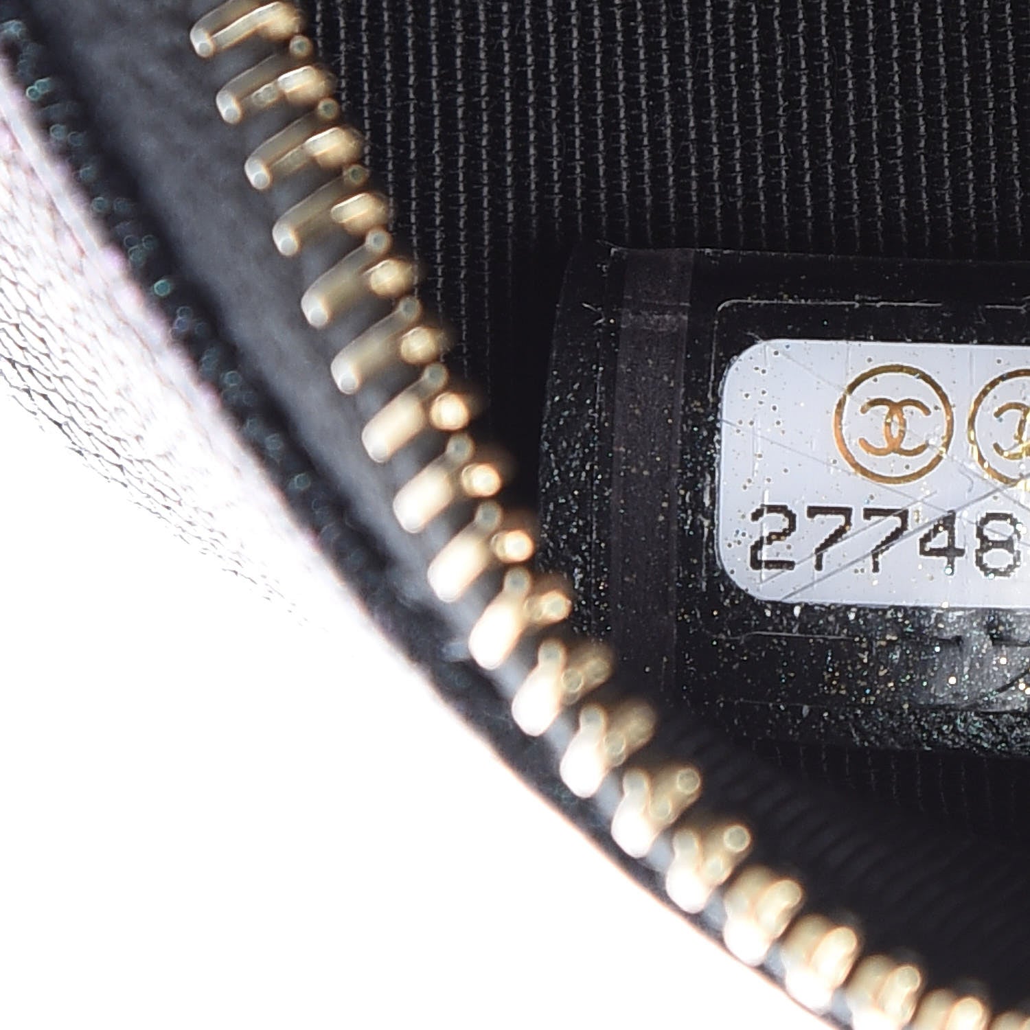 Chanel Iridescent Caviar Quilted Round Clutch With Chain Black 7 of 11