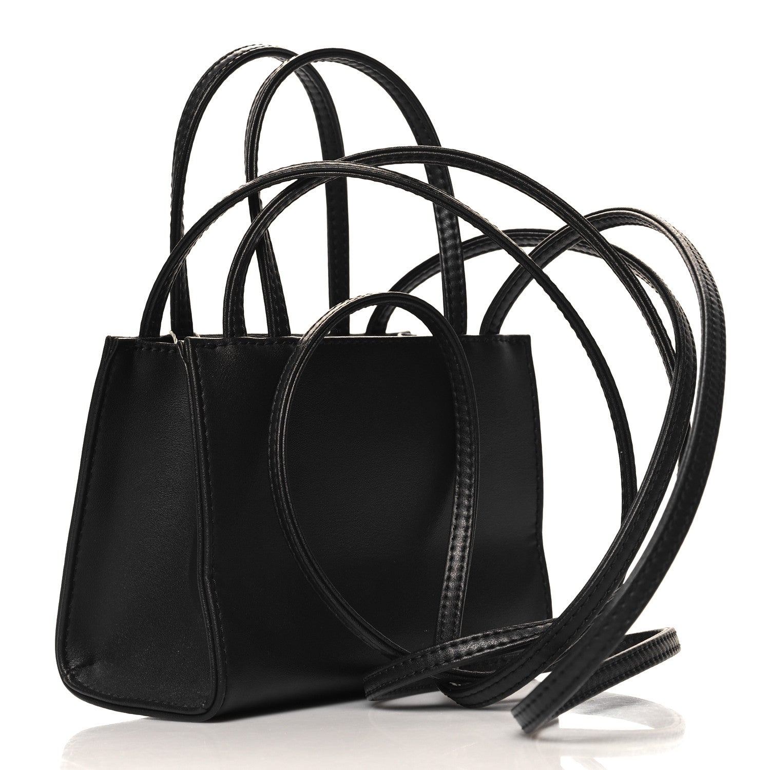 Telfar Vegan Leather Small Shopping Bag Black 3 of 9