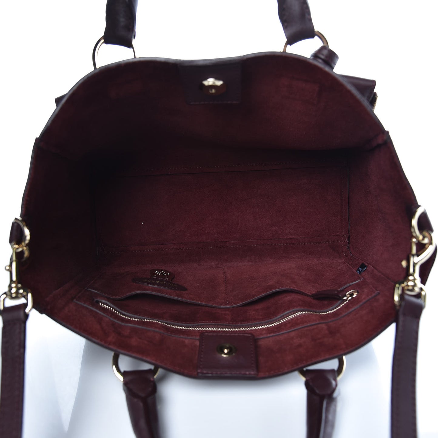 Silky Calf Small Willow Tote Oxblood