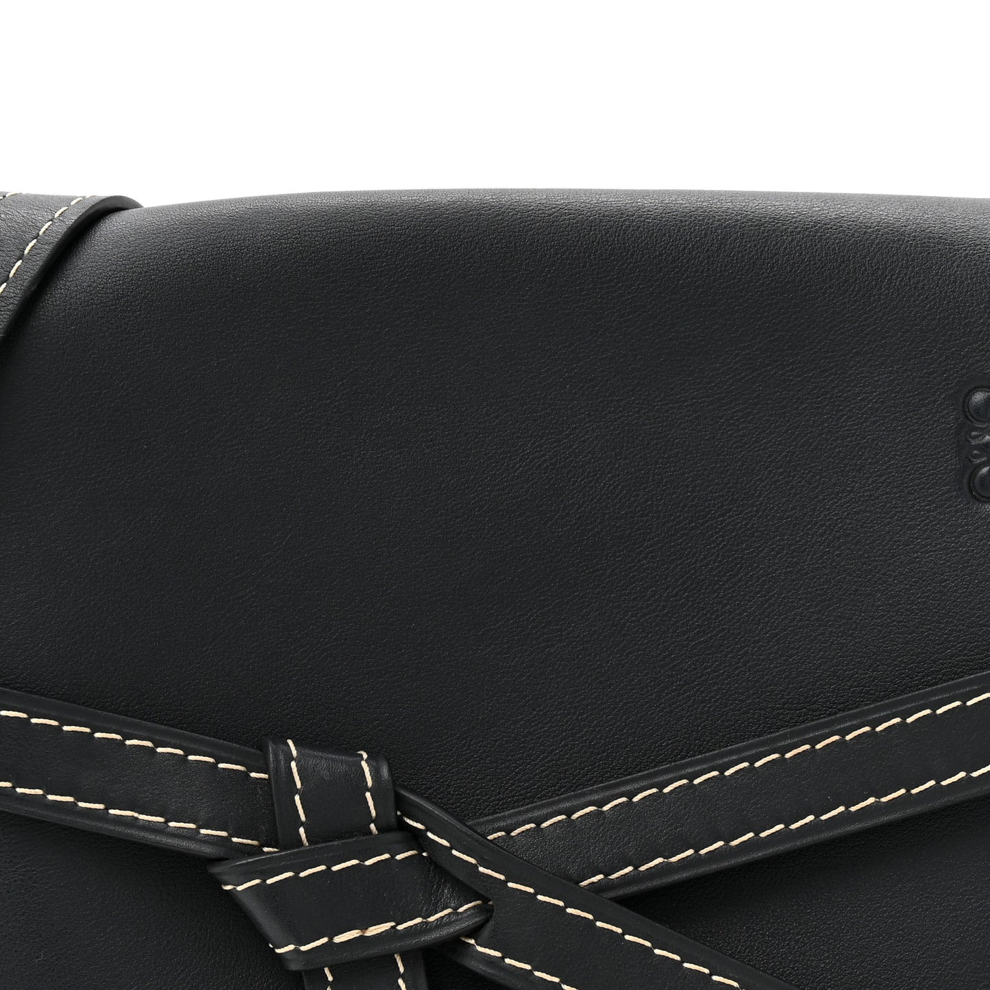 Grained Calfskin Small Gate Crossbody Bag Navy