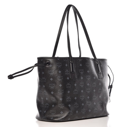 MCM Visetos Medium Liz Reversible Shopper Tote Black 6 of 21