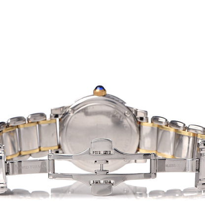 David Yurman Stainless Steel 18K Yellow Gold Diamond Bezel Mother of Pearl 30mm Classic Quartz Watch 5 of 6