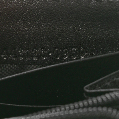 Gucci Calfskin Matelasse GG Marmont Zip Around Wallet Black 7 of 9