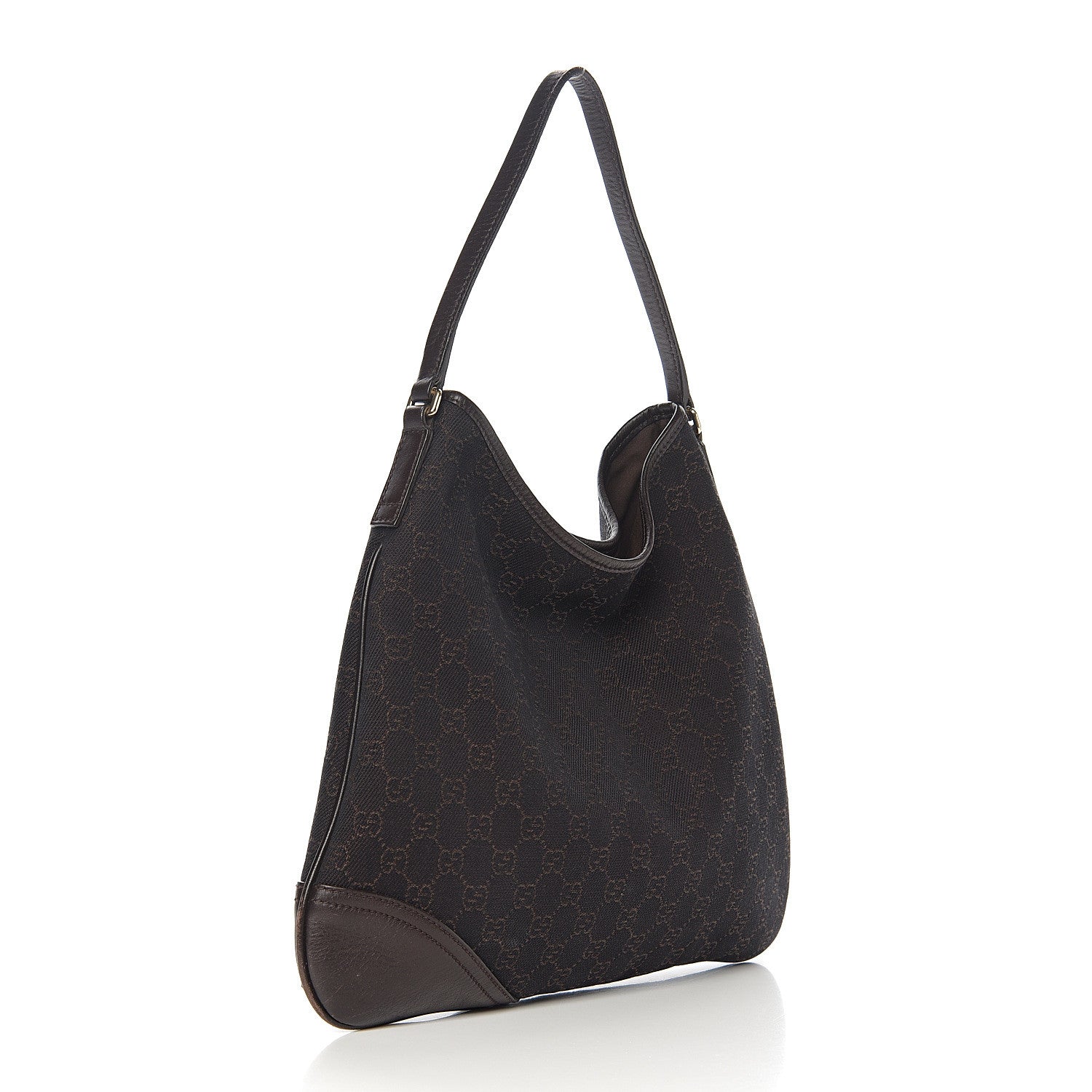 Gucci Monogram Medium New Britt Hobo Dark Brown 2 of 10