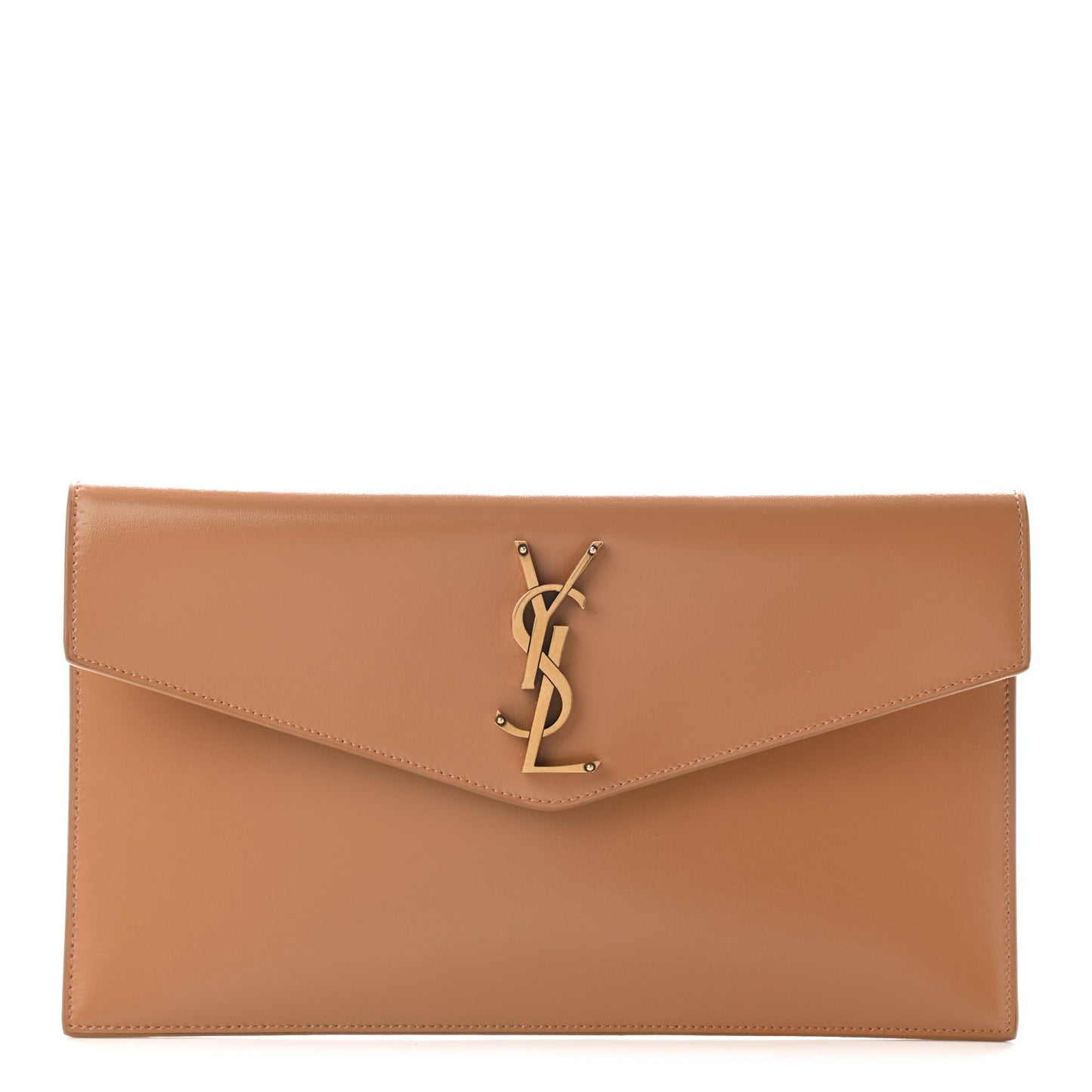 Smooth Shiny Calfskin Medium Uptown Pouch Dune