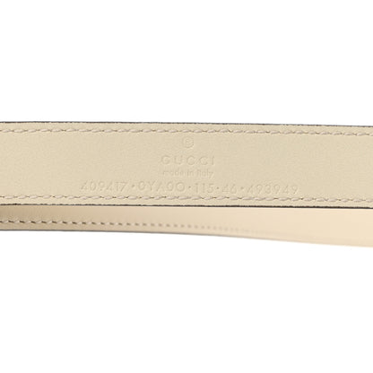 Gucci Plutone Calfskin Double G 20mm Belt 115 46 Mystic White 3 of 6