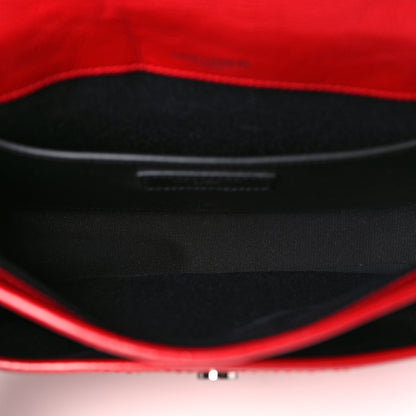Saint Laurent Crinkled Calfskin Matelasse Monogram Baby Niki Chain Satchel Rouge Eros 5 of 8