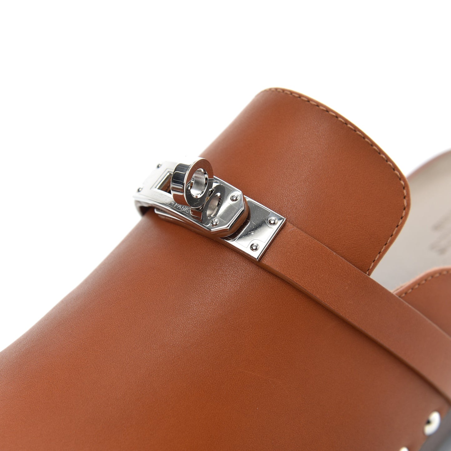 Heritage Calfskin Carlotta Mules 36 Naturel