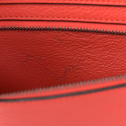 Celine Drummed Calfskin Suede Medium Trapeze Vermillion 10 of 17