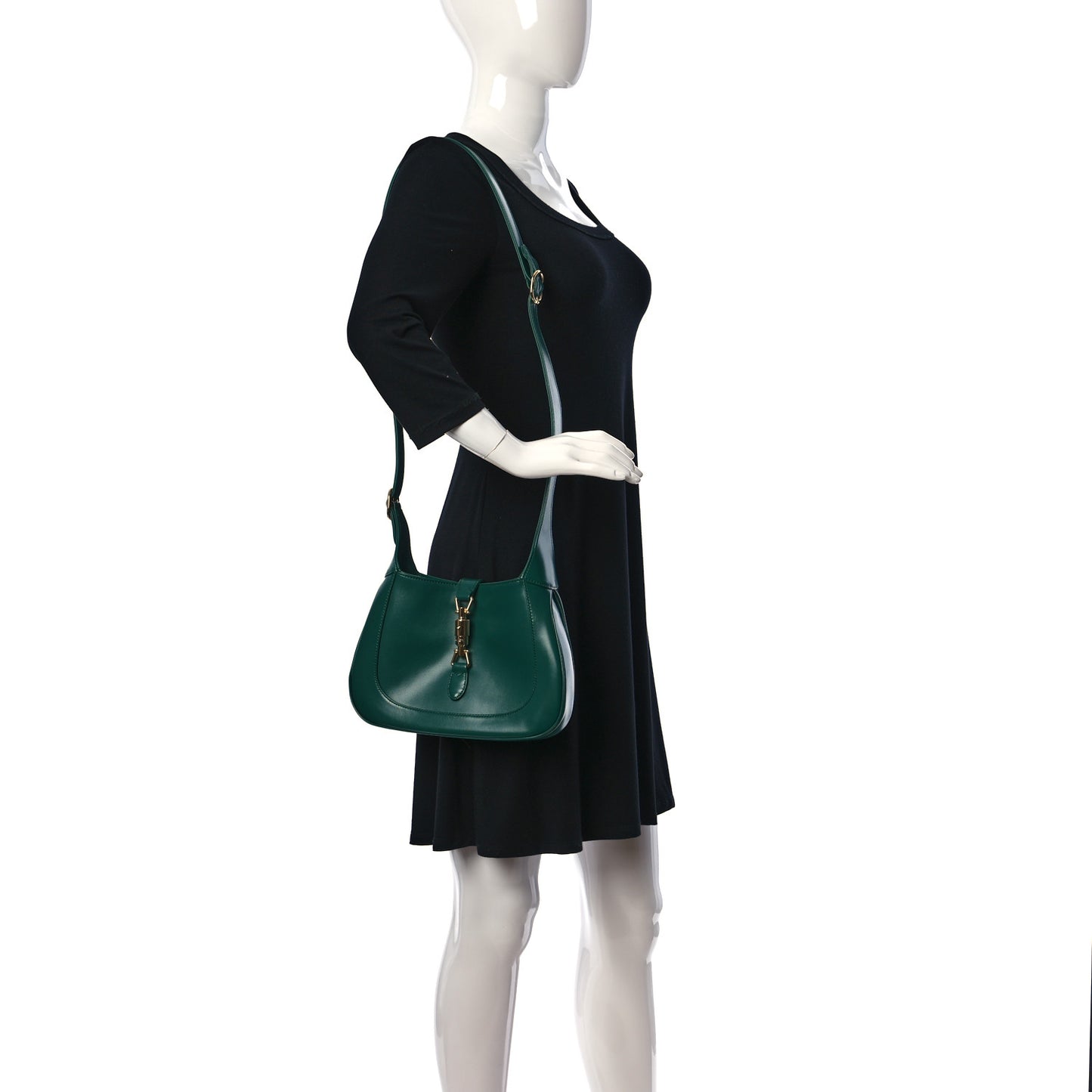 Boarded Dyana Lux Calfskin Small Jackie 1961 Hobo Emerald