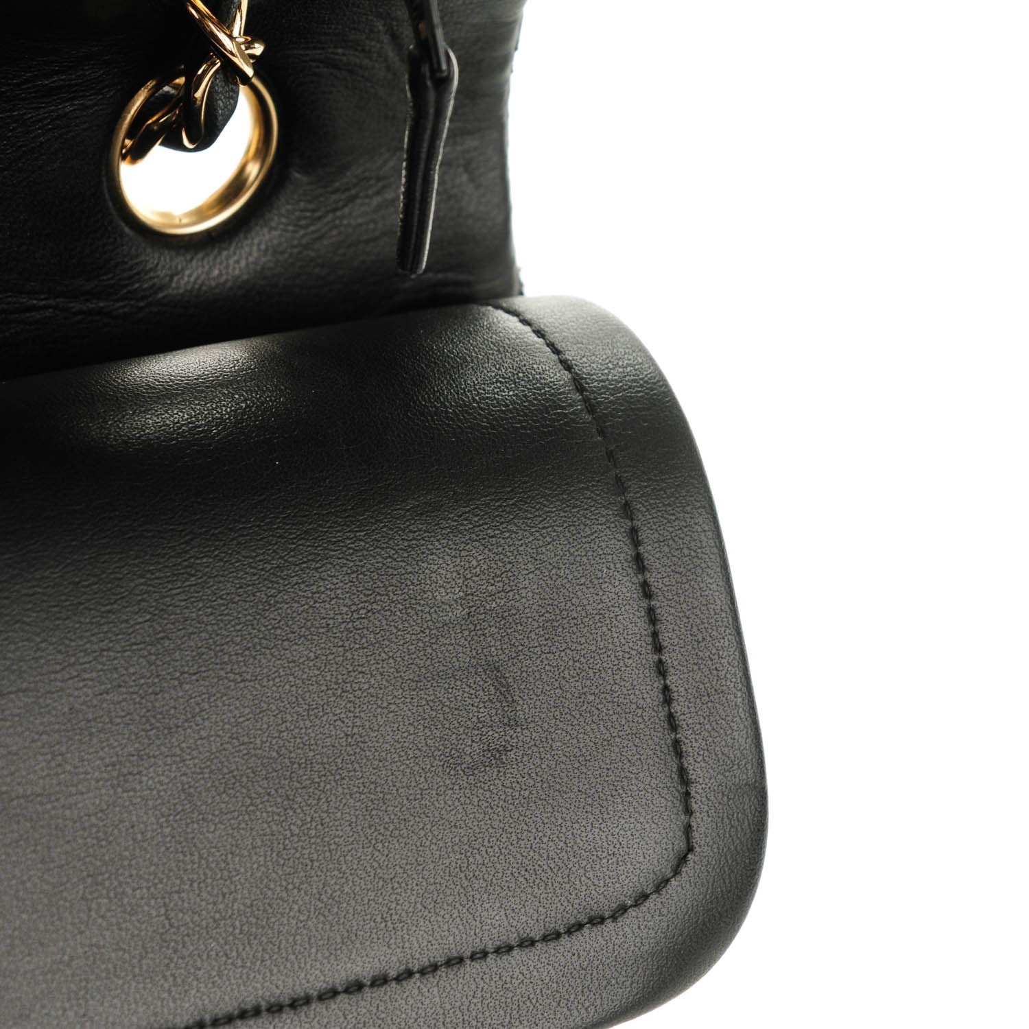 Chanel Lambskin Quilted Medium Double Flap Black 8 of 9